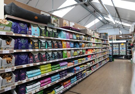 Longacres Bagshot dog food pet department