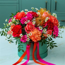 Hat Box Flower Arrangements