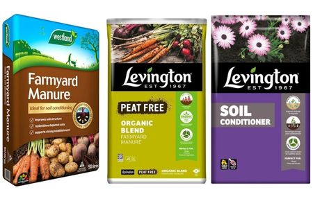 image of three different bags of compost
