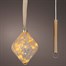 Kaemingk 16cm Clear Ribbon Diamond LED Light Up Hanging Christmas Ornament (9480094) Alternative Image
