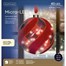 Kaemingk 19cm Red & Ribbon Bauble LED Light Up Hanging Christmas Ornament (9489976) Alternative Image