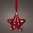 Kaemingk 20cm Red & Ribbon Star LED Light Up Hanging Christmas Ornament (9489445) Alternative Image