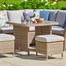 Leisuregrow Monte Carlo Sand Compact Dining Modular Outdoor Garden Furniture Set Alternative Image