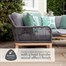 Leisuregrow Peru L-Shape Modular Outdoor Garden Furniture Dining Set Alternative Image