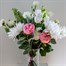 White and Pink Faux Floral Bouquet Alternative Image