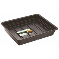 Stewart Garden 22cm Premium Extra Deep Gravel Tray without Holes - Black (2332005)