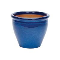 Apta Glazed Malay Planter Blue 20cm Garden Pot (MA20VA)