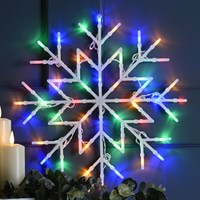 Festive 34cm Multicolour LED Light Up Christmas Snowflake (P056427)