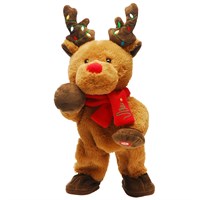 Festive 37cm Animated Christmas Singing & Dancing Reindeer (P058866)