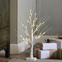 Festive 2ft (60cm) Birch Twig Mini LED Christmas Tree (P061025)