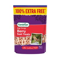 Gardman Berry Suet Treats 500G + 100% Extra Free Wild Bird Food (A04198)