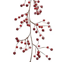 Kaemingk 1.3m Red Berry Clucter Christmas Garland (622029)