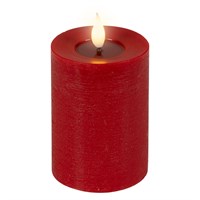 Kaemingk 13cm LED Wax Candle Light Up Christmas Decoration - Red (480504)