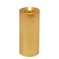 Kaemingk 20cm LED Wax Candle Light Up Christmas Decoration - Gold (480529)