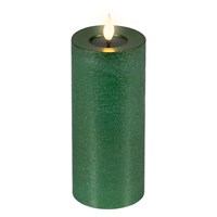 Kaemingk 20cm LED Wax Candle Light Up Christmas Decoration - Green (480522)