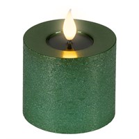 Kaemingk 9cm LED Wax Candle Light Up Christmas Decoration - Green (480520)