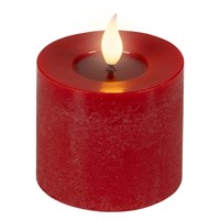 Kaemingk 9cm LED Wax Candle Light Up Christmas Decoration - Red (480501)