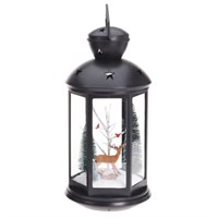 Koopman 43cm Light Up Christmas Lantern and Reindeer Scene (ANX000200)