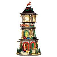Lemax Christmas Clock Tower Mains Powered Sights & Sound Building (45735)