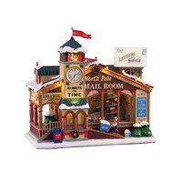 Lemax North Pole Mail Room Mains Powered Sights & Sound Christmas Building (15733-UK)