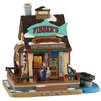 Lemax Fibber's Fish Shack LED Christmas Building with Adaptor (55329-UK)