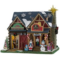 Lemax Holly & Ivy's Christmas Yard Decor LED Christmas Building with Adaptor (65537-UK)