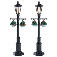 Lemax Old English Lamp Post - Set of 2 Battery Operated Accessories (74231)