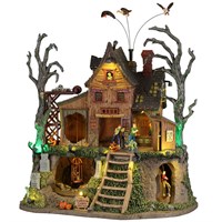 Lemax The Cursed Cabin LED Halloween Building with Adaptor (65511-UK)