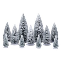 Lemax White Pine Christmas Trees - Set of 11 Village Accessories (64687)