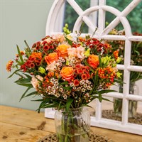Orange Hand Tied Bouquet - Classic