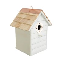 Panacea Lake & Cabin Woodland Series Colourful Bird House - White (25498)
