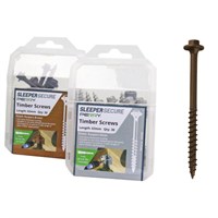 Perry 63mm Sleeper Screw Brown Hex Head 30Pk (4729Pp0063Br)
