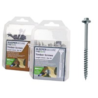 Perry 63mm Sleeper Screw Silver Hex Head 30Pk (4729Pp0063Sv)