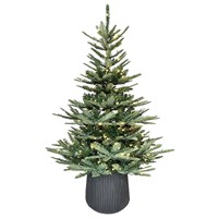 Portland Fir 1.5m (5ft) Shasta Fir Potted Pre Lit Artificial Christmas Tree (EB168B)