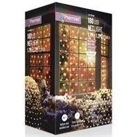 Premier 1.75m 180 Warm White LED Multi-Action Net Christmas String Lights (LV122741WW)