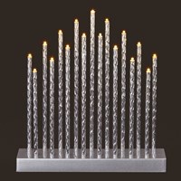 Premier 29cm 17L Aluminium Christmas Candlebridge with Warm White LEDs (LB171007)
