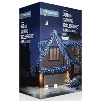 Premier 360 (8.8m) White LED Snowing Icicles Supabright Christmas String Lights (LV162183W)