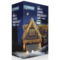 Premier 960 (23.8m) Vintage Gold LED Snowing Icicles Supabright Christmas String Lights (LV162186VG)