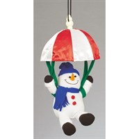 Premier 40cm Musical Kicking Leg Parachuting Christmas Snowman Decoration (PL162305)