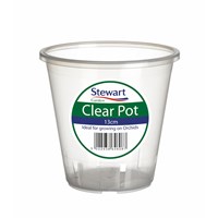 Stewart Garden 13cm Clear Plant Pots (2643008)