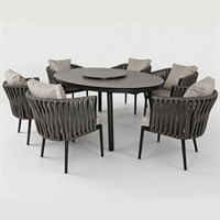 Supremo Mayfair 6-Seat Oval Outdoor Garden Furniture Dining Set