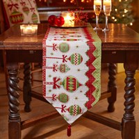 Three Kings 1.8m Baubles Christmas Dinner Table Runner (2525215)