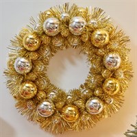 Three Kings 33cm X-Bling! Gold Bauble Artificial Christmas Wreath (2542629)