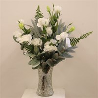 Timeless White Faux Floral Bouquet