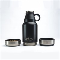 Trekki 3-in-1 Pet Water Bottle with Carry Bag - Midnight Black