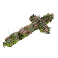 With Sympathy Flowers - Woodland Cross - 3ft