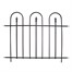 Panacea Triple Arch Finial Fence Section - Black (87500)