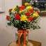 Bright Rose and Freesia Hand Tied Floral Bouquet