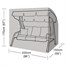 Garland 3 Seater Swing Seat Garden Furniture Cover Black (W1432)