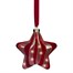 Kaemingk 20cm Red & Ribbon Star LED Light Up Hanging Christmas Ornament (9489445)